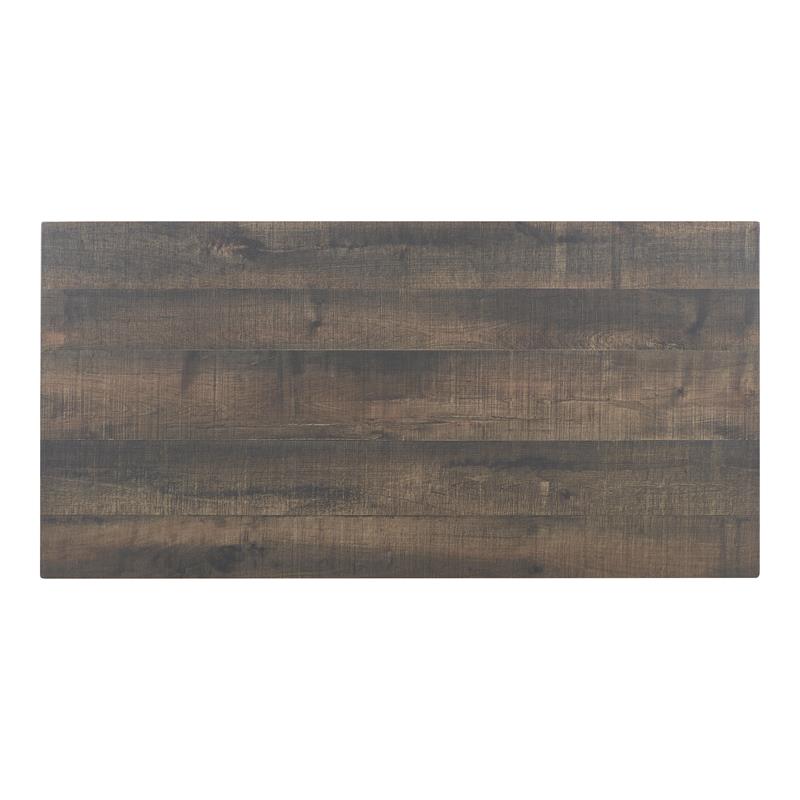 Bowery Hill Wood 3-Piece Coffee Table Set in Rustic Natural Tone