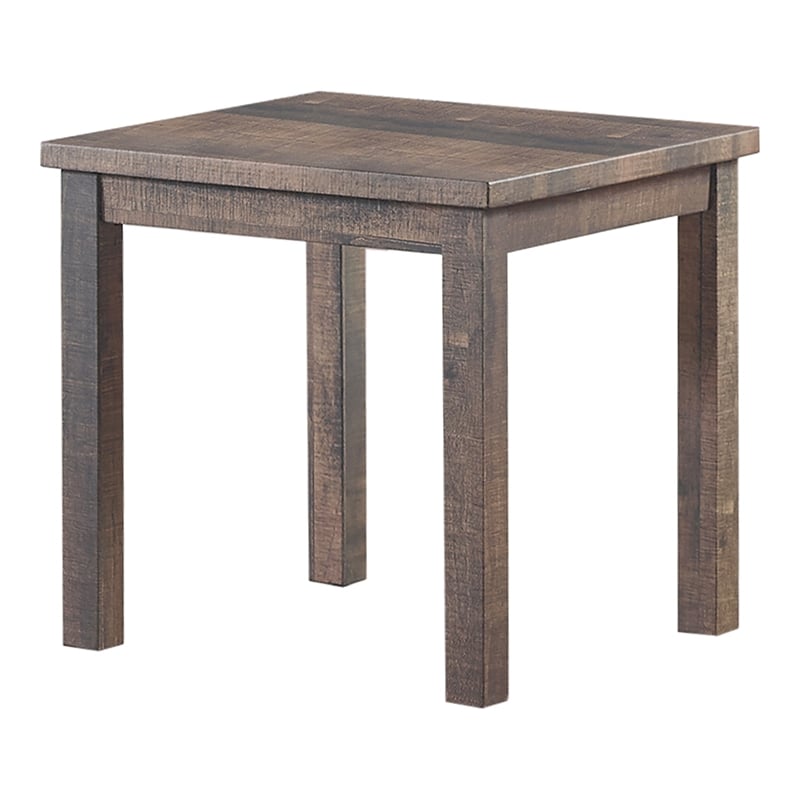 Bowery Hill Wood 3-Piece Coffee Table Set in Rustic Natural Tone