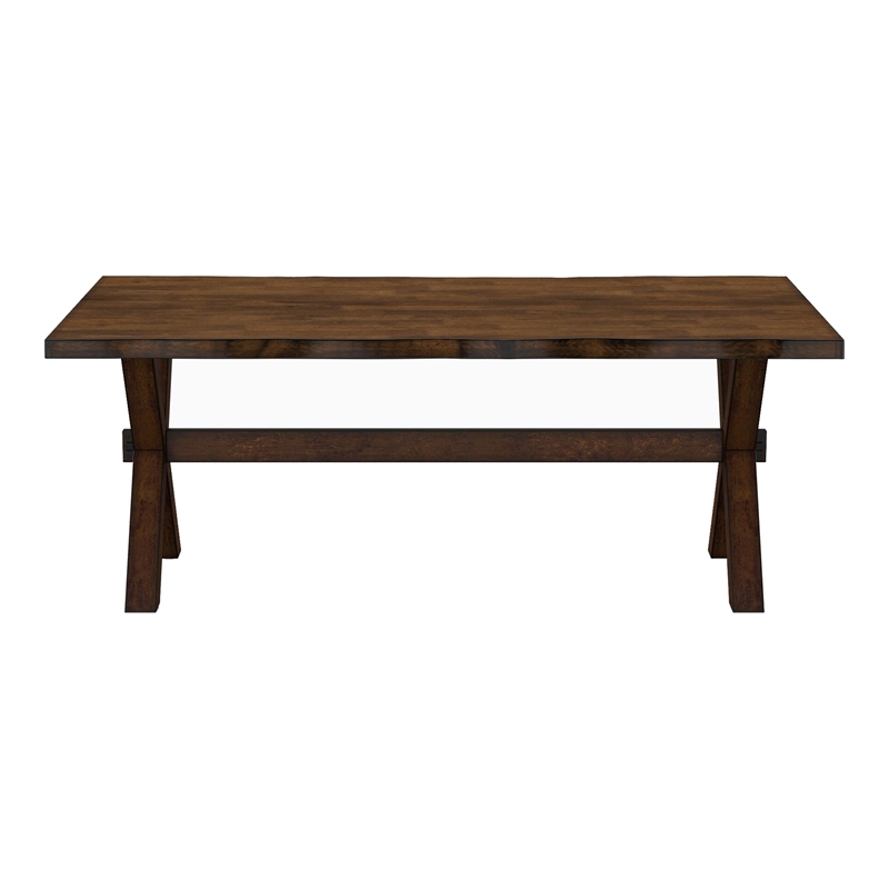 Bowery Hill Transitional Solid Wood Coffee Table in Walnut Finish