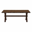 Bowery Hill Transitional Solid Wood Coffee Table in Walnut Finish