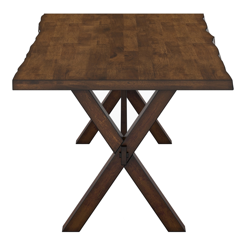 Bowery Hill Transitional Solid Wood Coffee Table in Walnut Finish