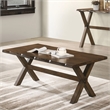 Bowery Hill Transitional Solid Wood Coffee Table in Walnut Finish