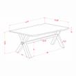 Bowery Hill Transitional Solid Wood Coffee Table in Walnut Finish