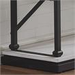 Bowery Hill Transitional 2-Shelf Console Table with Glossy Insert in White
