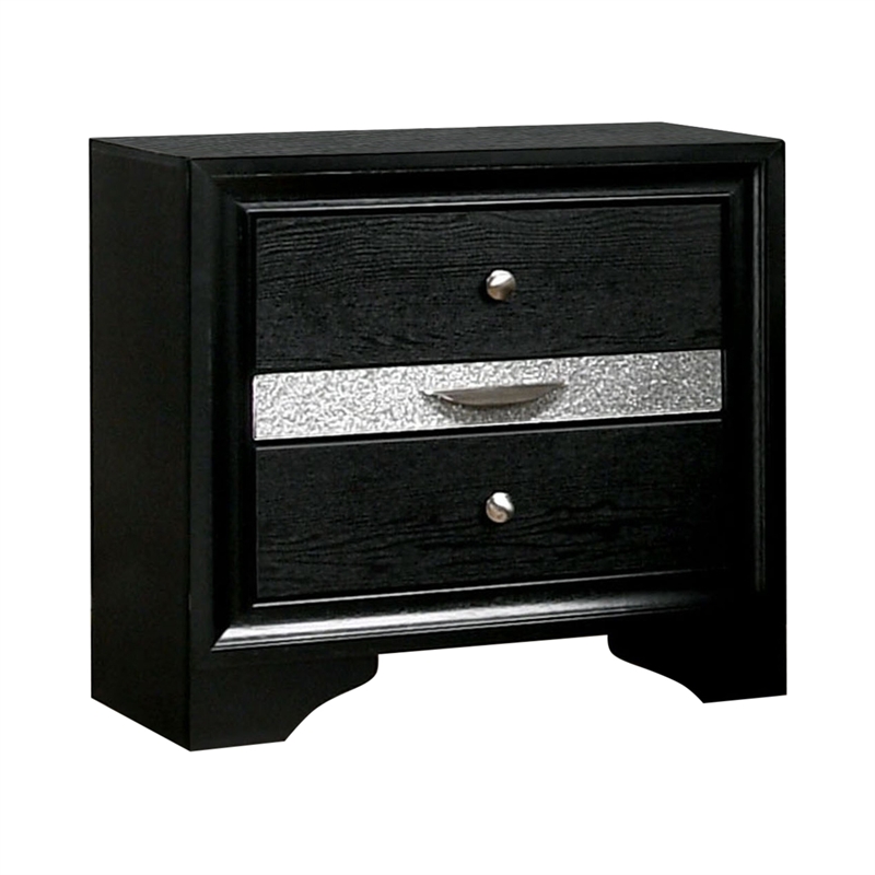 Bowery Hill 3-Piece Wood King Bedroom Set with Storage in Black
