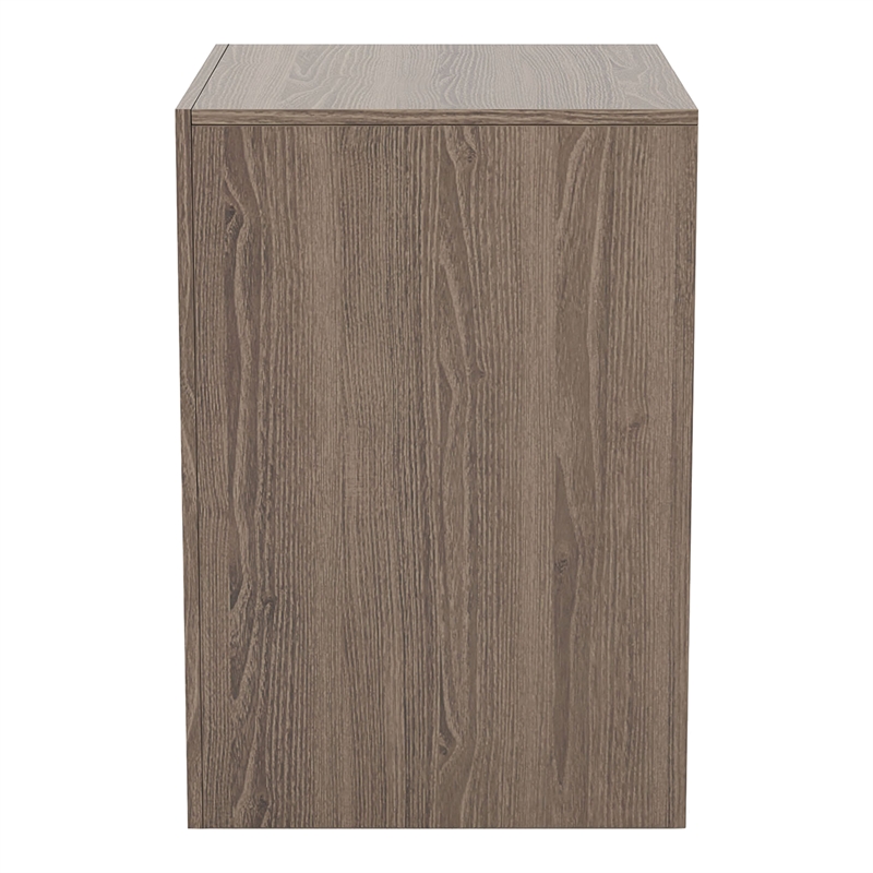 Bowery Hill 3-Piece Full Bedroom Set with Nightstands in Gray Wood