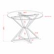 Bowery Hill Round Glass Dining Table with Gold Metal Base