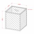 Bowery Hill Red Side Table with Tempered Glass Top and Steel Mesh