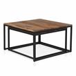 Bowery Hill Rustic Wood 2-Piece Nesting Table Set in Natural Oak