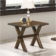 Bowery Hill Solid Wood End Table with Walnut Live Edge Design