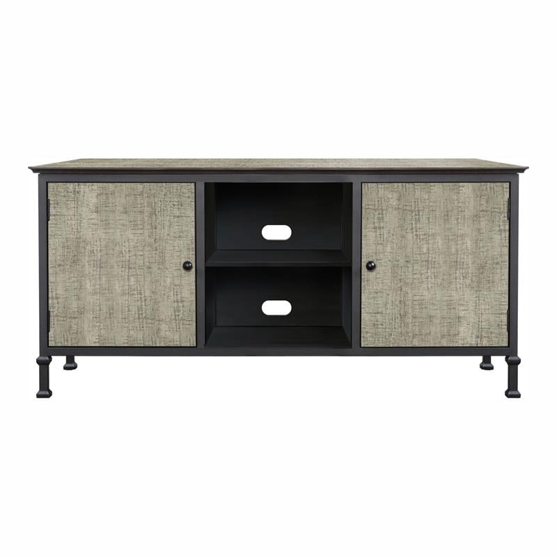 Bowery Hill 60-Inch Industrial Wood TV Stand in Gray