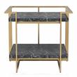 Bowery Hill Contemporary 1-Shelf Metal End Table in Gold