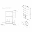 Bowery Hill 2-Piece Coffee Table and Bookcase Set in Reclaimed Oak