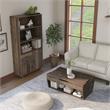 Bowery Hill 2-Piece Coffee Table and Bookcase Set in Reclaimed Oak
