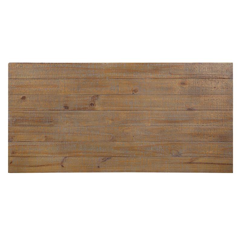 Bowery Hill Rustic Solid Wood Trestle Dining Table in Natural Tone