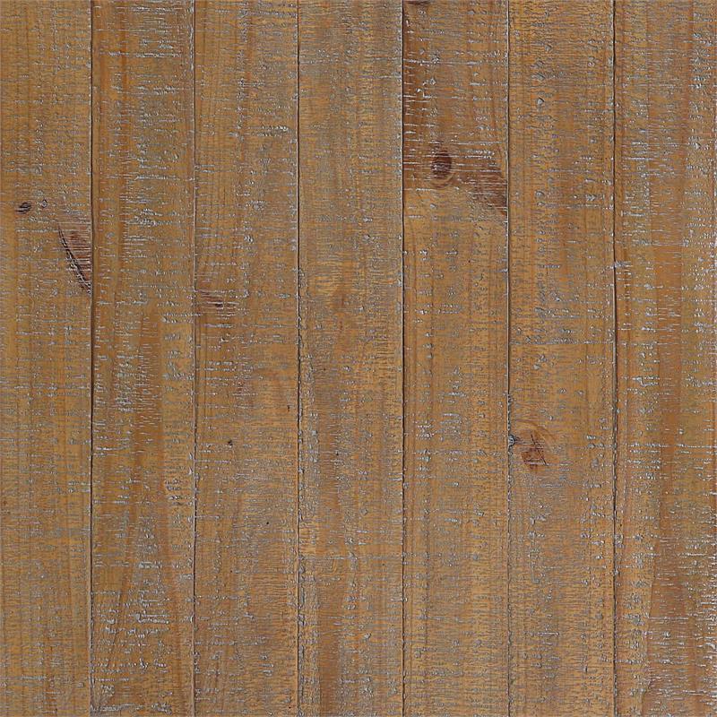 Bowery Hill Rustic Solid Wood Trestle Dining Table in Natural Tone