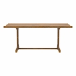 Bowery Hill Rustic Solid Wood Trestle Dining Table in Natural Tone