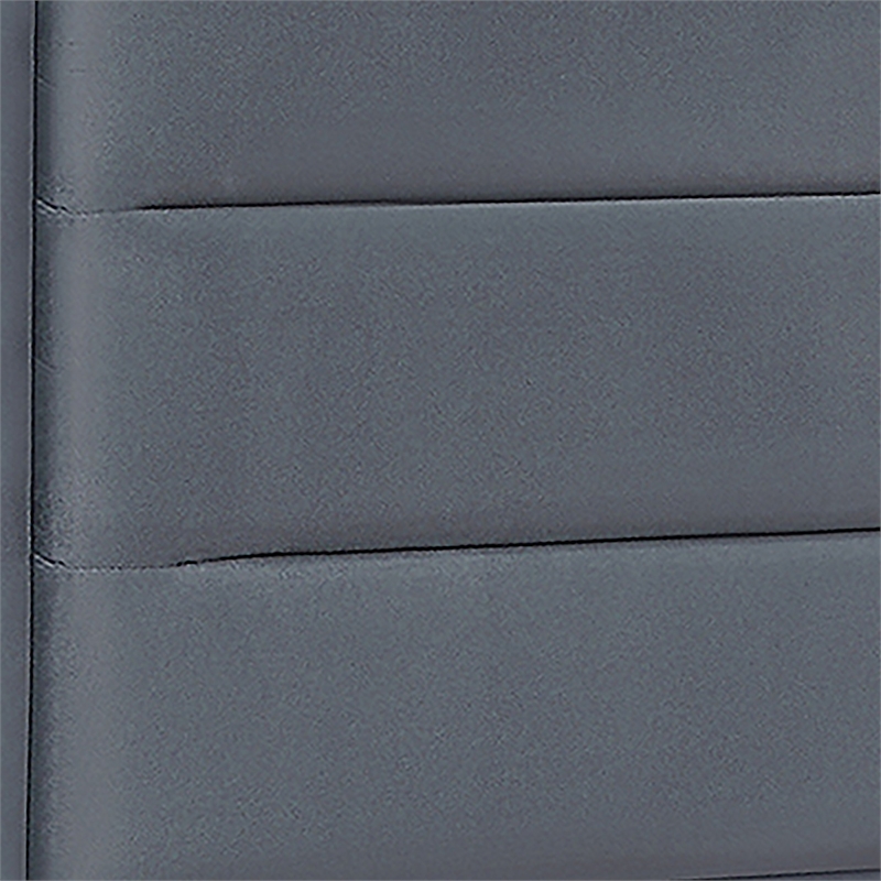 Bowery Hill Platform Fabric Full Bed with Drawers in Gray