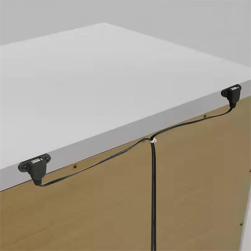 Bowery Hill Contemporary Solid Wood Nightstand with USB in White