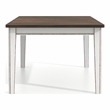 Bowery Hill Rustic Solid Wood Expandable Dining Table in Weathered White