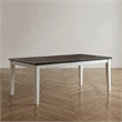 Bowery Hill Rustic Solid Wood Expandable Dining Table in Weathered White