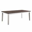 Bowery Hill Rustic Solid Wood Expandable Dining Table in Weathered White