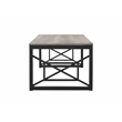 Bowery Hill Metal 2-Piece Coffee Table Set in Gray with Black Base