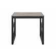 Bowery Hill Metal 2-Piece Coffee Table Set in Gray with Black Base