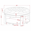 Bowery Hill Round Wood Coffee Table with Game Storage in Beige
