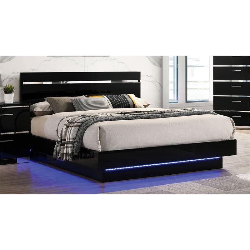 Bowery Hill 6-Piece Contemporary California King Bedroom Set in Black
