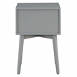 Bowery Hill Mid-Century 2-Drawer Wood Side Table in Gray
