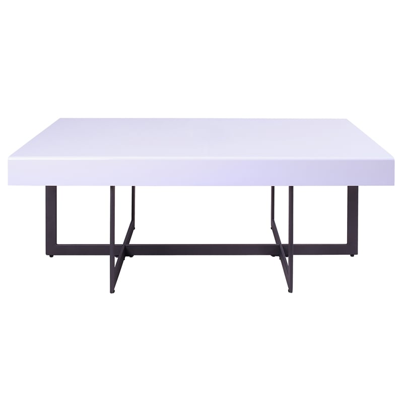 Bowery Hill 2-Piece Coffee Table Set with Storage Drawers in White