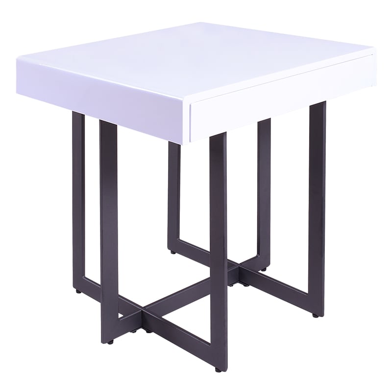 Bowery Hill 2-Piece Coffee Table Set with Storage Drawers in White