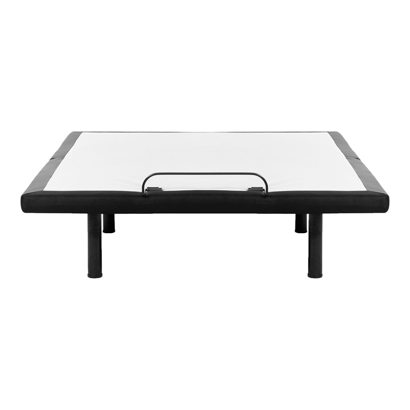 Bowery Hill Metal Black 2-Motor Queen Adjustable Bed with USB Ports