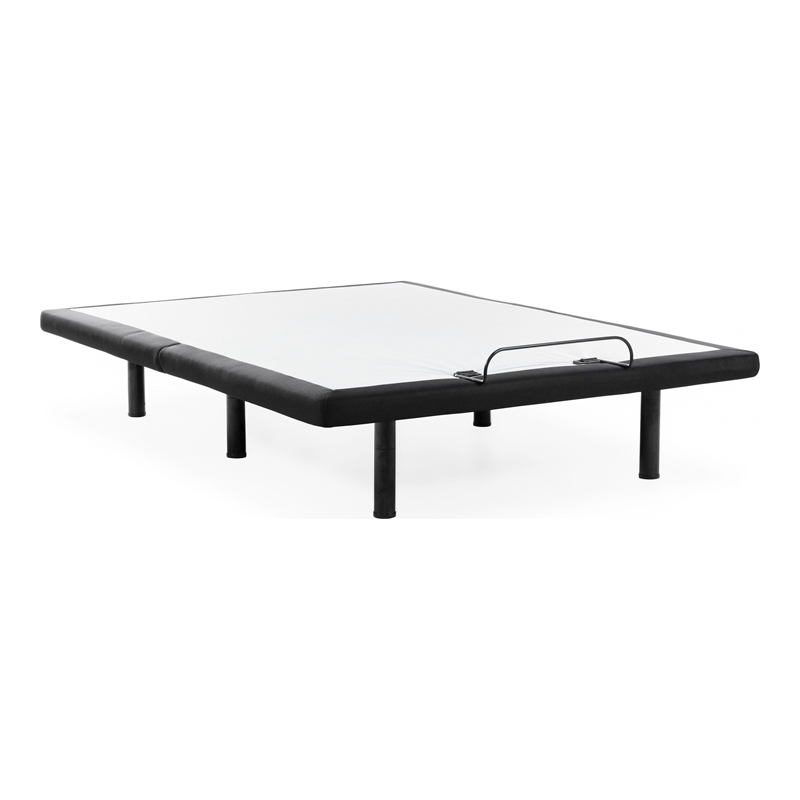 Bowery Hill Metal Black 2-Motor Queen Adjustable Bed with USB Ports