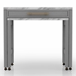 Bowery Hill Rustic Wood Counter Height Nested Dining Table in Gray