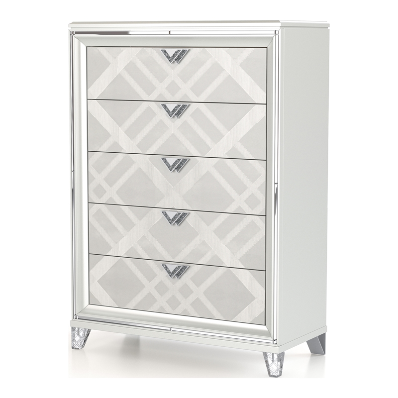Bowery Hill 6-Piece California King Bedroom Set in White Finish