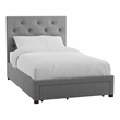 Bowery Hill Transitional Fabric Twin Platform Bed in Gray