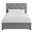 Bowery Hill Transitional Fabric Twin Platform Bed in Gray