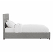 Bowery Hill Transitional Fabric Twin Platform Bed in Gray