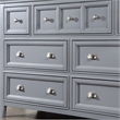 Bowery Hill Transitional 7-Drawer Dresser with Mirror in Gray Finish