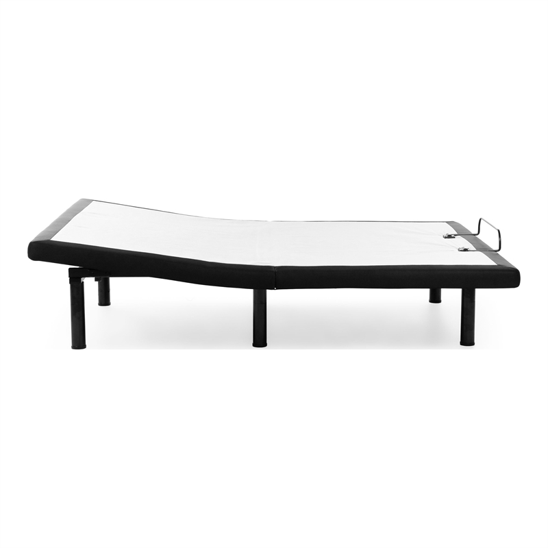 Bowery Hill Dual Motor Adjustable Full Bed Base in Black Metal