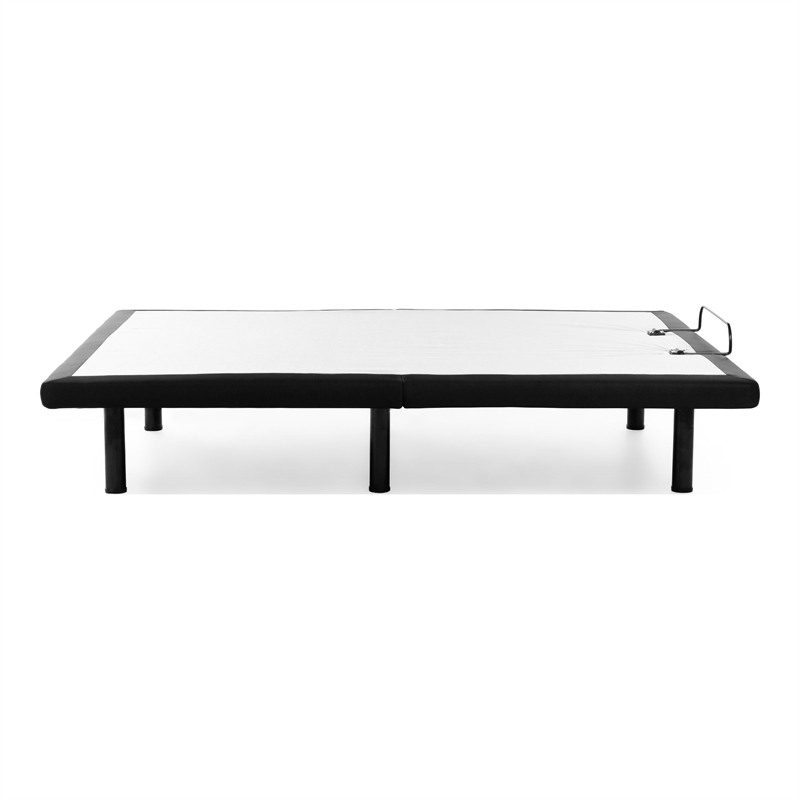 Bowery Hill Dual Motor Adjustable Full Bed Base in Black Metal