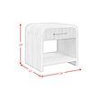 Bowery Hill Natural Wood End Table with USB Port and Storage Drawer