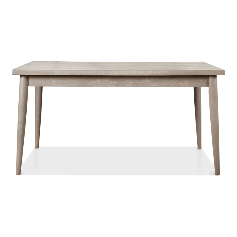 Bowery Hill Rectangular Dining Table in Grey with Wood Veneer Finish