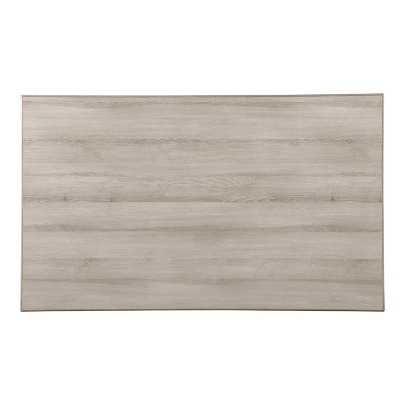 Bowery Hill Rectangular Dining Table in Grey with Wood Veneer Finish
