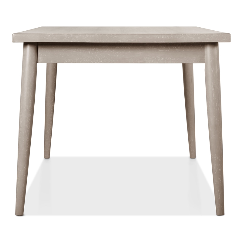 Bowery Hill Rectangular Dining Table in Grey with Wood Veneer Finish