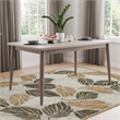 Bowery Hill Rectangular Dining Table in Grey with Wood Veneer Finish