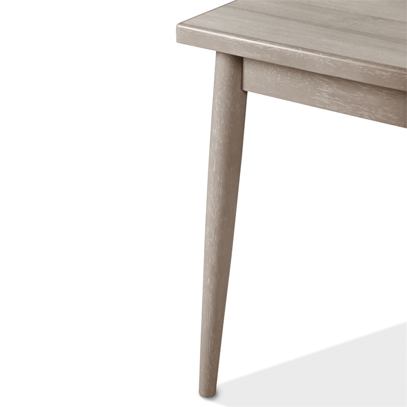 Bowery Hill Rectangular Dining Table in Grey with Wood Veneer Finish