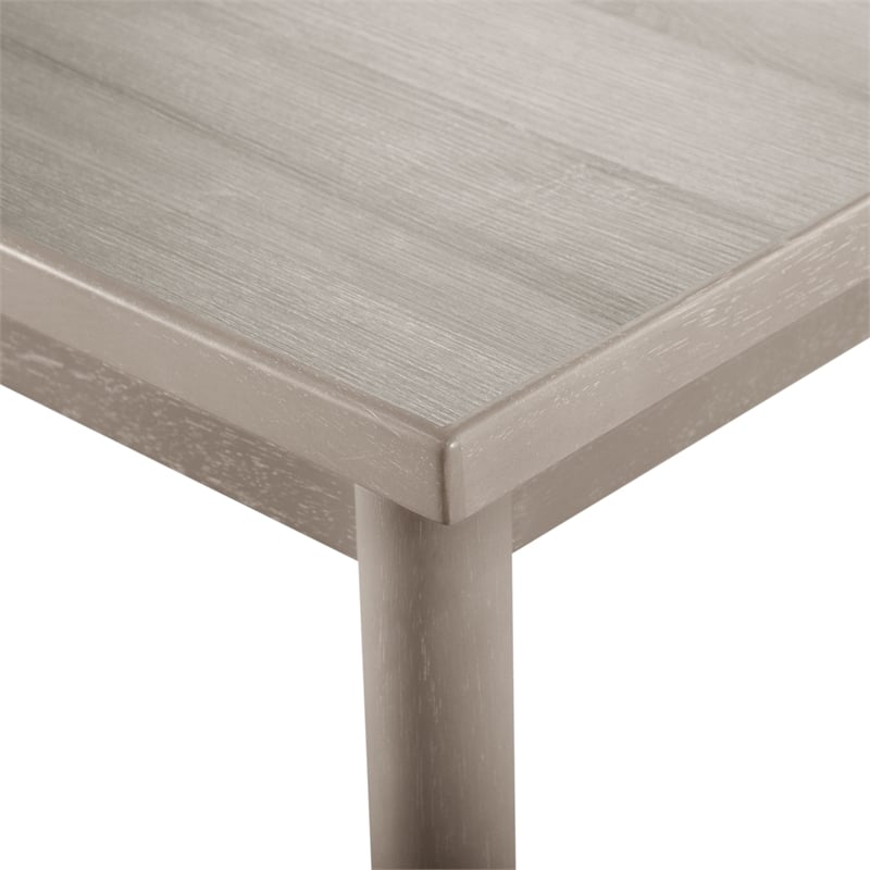 Bowery Hill Rectangular Dining Table in Grey with Wood Veneer Finish